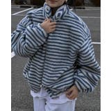 ストライプ柄ハイネックフリースジャケット | Bifrost | 詳細画像1 