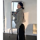 ストライプ柄ハイネックフリースジャケット | Bifrost | 詳細画像7 