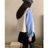 ファーカラーダイヤ柄クルーネックベスト | Bifrost | 詳細画像5 