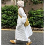 ダイヤ柄バルーンスリーブロングワンピース | Bifrost | 詳細画像1 