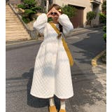 ダイヤ柄バルーンスリーブロングワンピース | Bifrost | 詳細画像17 