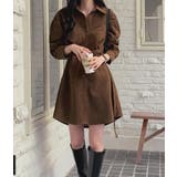 スエードシャツ風ベルト付きワンピース | Bifrost | 詳細画像3 