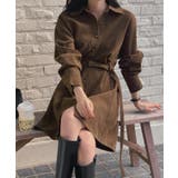 スエードシャツ風ベルト付きワンピース | Bifrost | 詳細画像8 