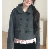 ダブルブレスクルーネックショートコート | Bifrost | 詳細画像1 