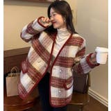 チェック柄ダブルブレスショートコート | Bifrost | 詳細画像1 