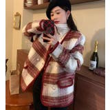 チェック柄ダブルブレスショートコート | Bifrost | 詳細画像3 