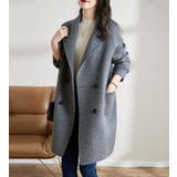 ヘリンボーン柄 ダブルブレストコート | Bifrost | 詳細画像1 