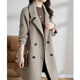 ヘリンボーン柄 ダブルブレストコート | Bifrost | 詳細画像5 