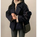 ネイビー | ショートコート【韓国ファッション】 | Bifrost