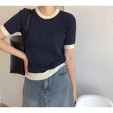ネイビー | Tシャツ【韓国ファッション】 | Bifrost
