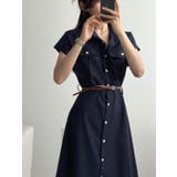 ウエストボタン アクセント ビストロー 袖 ワンピース【韓国ファッション】 | Bifrost | 詳細画像3