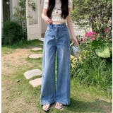 レギュラーなシルエットでスタイリッシュなデニムパンツ【韓国ファッション】 | Bifrost | 詳細画像4