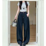 レギュラーなシルエットでスタイリッシュなデニムパンツ【韓国ファッション】 | Bifrost | 詳細画像1