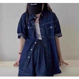 ショートスリーブのシャツデニムセットアップ【韓国ファッション】 | Bifrost | 詳細画像8