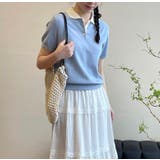 子犬刺繍入りポロシャツ襟 ショート ニットセーター【韓国ファッション】 | Bifrost | 詳細画像2