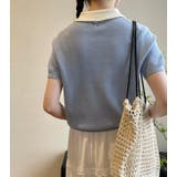 子犬刺繍入りポロシャツ襟 ショート ニットセーター【韓国ファッション】 | Bifrost | 詳細画像4