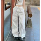 ホワイト | ゆったりボリューム感の ドロップクロッチ パンツ | Bifrost