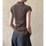 シンプルな V ネックのノースリーブニットトップ | Bifrost | 詳細画像2 