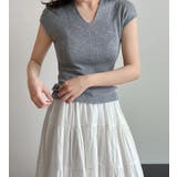 シンプルな V ネックのノースリーブニットトップ | Bifrost | 詳細画像9 
