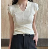 シンプルな V ネックのノースリーブニットトップ | Bifrost | 詳細画像11 