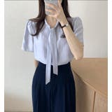 雰囲気たっぷりの両面着用可能なネクタイ付きトップス | Bifrost | 詳細画像3