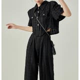 ブラック | シャツ型トップとワイドパンツのコーディネート | Bifrost