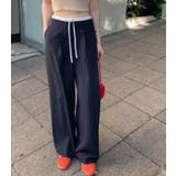 ドローストリング ストライプ ワイドパンツ | Bifrost | 詳細画像1
