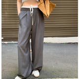 ドローストリング ストライプ ワイドパンツ | Bifrost | 詳細画像2