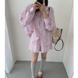 ピンク | パーカーデザインのシャツとショートパンツセット | Bifrost