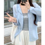 パーカーデザインの透け感シャツ | Bifrost | 詳細画像2