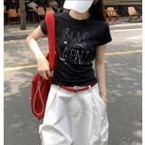 ブラック | ロゴプリントショートスリーブ T シャツ | Bifrost