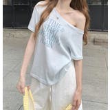 ショルダーカットアウト メッセージ T シャツ | Bifrost | 詳細画像1 