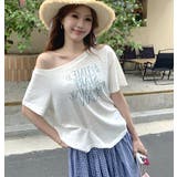 ショルダーカットアウト メッセージ T シャツ | Bifrost | 詳細画像4 