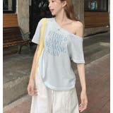 ショルダーカットアウト メッセージ T シャツ | Bifrost | 詳細画像9 