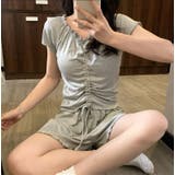 グレー | ホーム カジュアル ショートスリーブ ショートパンツ セット | Bifrost