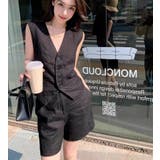 V ネック ボタン ノースリーブベスト ショートパンツ セット | Bifrost | 詳細画像4