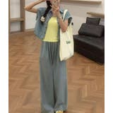 ショートスリーブデニムシャツ+ウエストドローストリングワイドレグデニムパンツ | Bifrost | 詳細画像2