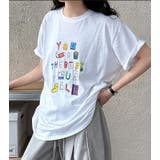 丸襟ルーズショートスリーブ カラフルグラフィックプリント T シャツ | Bifrost | 詳細画像1