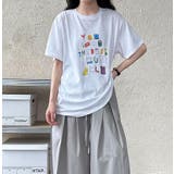 丸襟ルーズショートスリーブ カラフルグラフィックプリント T シャツ | Bifrost | 詳細画像3