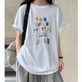 丸襟ルーズショートスリーブ カラフルグラフィックプリント T シャツ | Bifrost | 詳細画像4