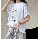 丸襟ルーズショートスリーブ カラフルグラフィックプリント T シャツ | Bifrost | 詳細画像5