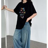 丸襟ルーズショートスリーブ カラフルグラフィックプリント T シャツ | Bifrost | 詳細画像6