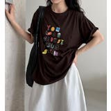 丸襟ルーズショートスリーブ カラフルグラフィックプリント T シャツ | Bifrost | 詳細画像9