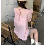 バッククロスリボンデザイン リブルーズロングスリーブトップ | Bifrost | 詳細画像6