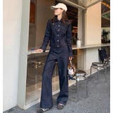 ショートデニムジャケット + ハイウエストワイドレッグデニムパンツ | Bifrost | 詳細画像2