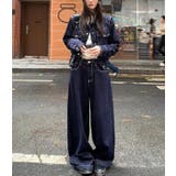 ショートデニムジャケット + ハイウエストワイドレッグデニムパンツ | Bifrost | 詳細画像7