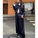 ショートデニムジャケット + ハイウエストワイドレッグデニムパンツ | Bifrost | 詳細画像9