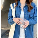 ダークブルー | カジュアルデニムロングシャツ | Bifrost