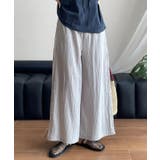 グレー | カジュアルウエスト締め付けワイドパンツ | Bifrost