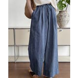 ダークブルー | カジュアルウエスト締め付けワイドパンツ | Bifrost